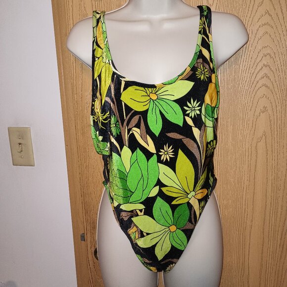 NEW Fendi Reversible Printed Stretch-chenille Swimsuit Dream Garden EU 46 US 10 - Picture 6 of 16